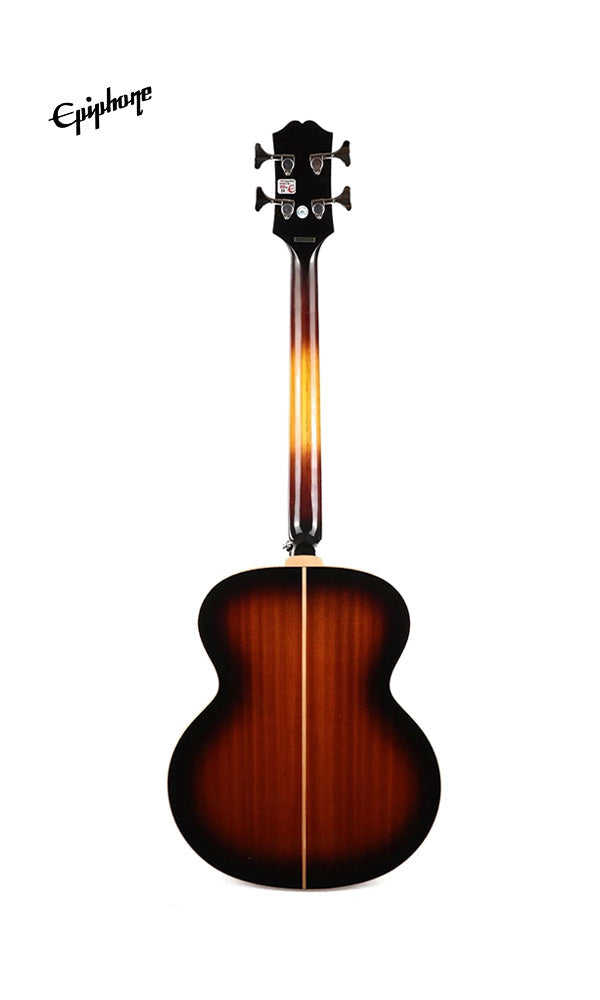 Epiphone El Capitan J-200 Studio Acoustic-Electric Bass Guitar - Aged Vintage Sunburst