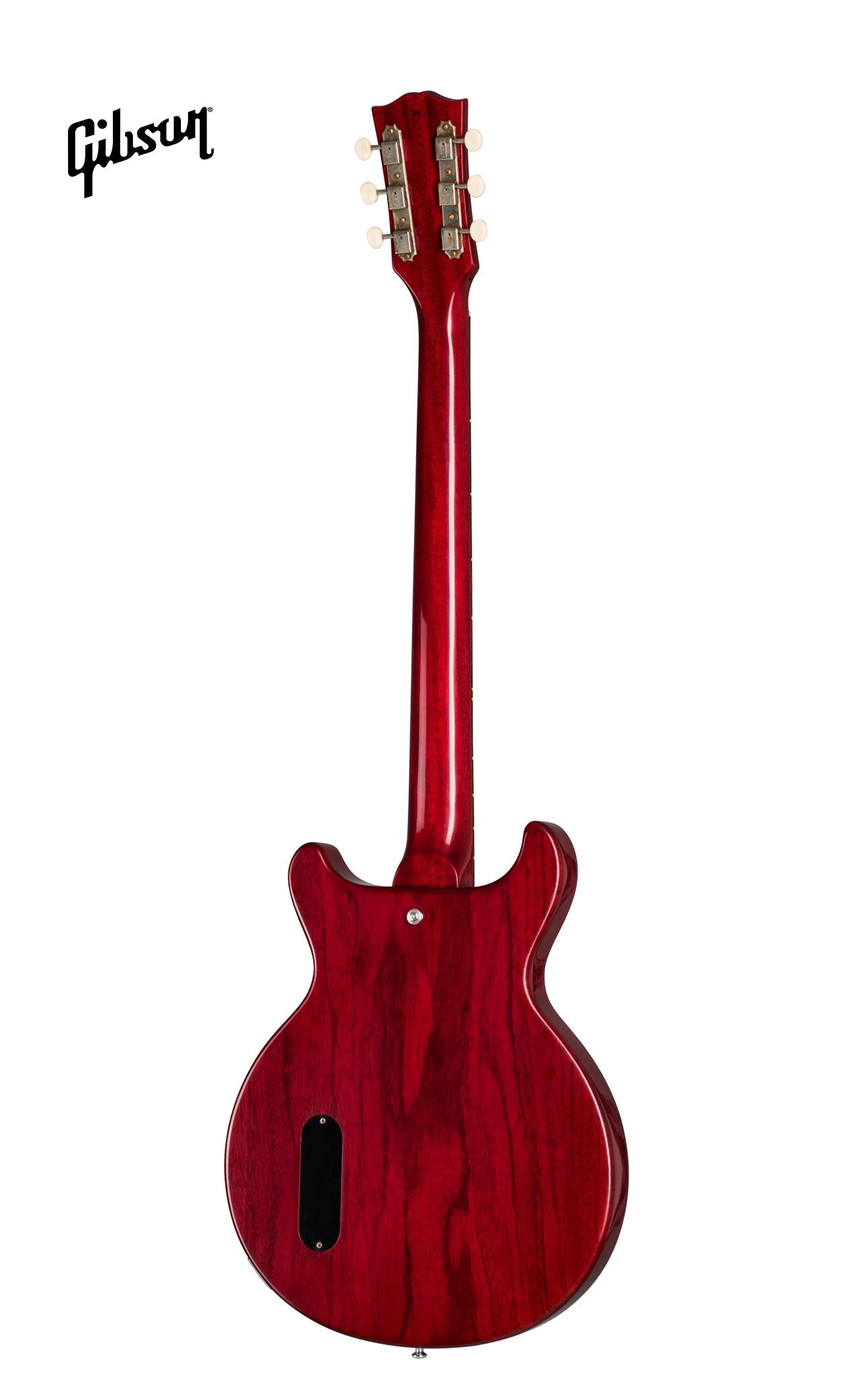 GIBSON 1958 LES PAUL JUNIOR DOUBLE CUT REISSUE VOS ELECTRIC GUITAR - CHERRY RED