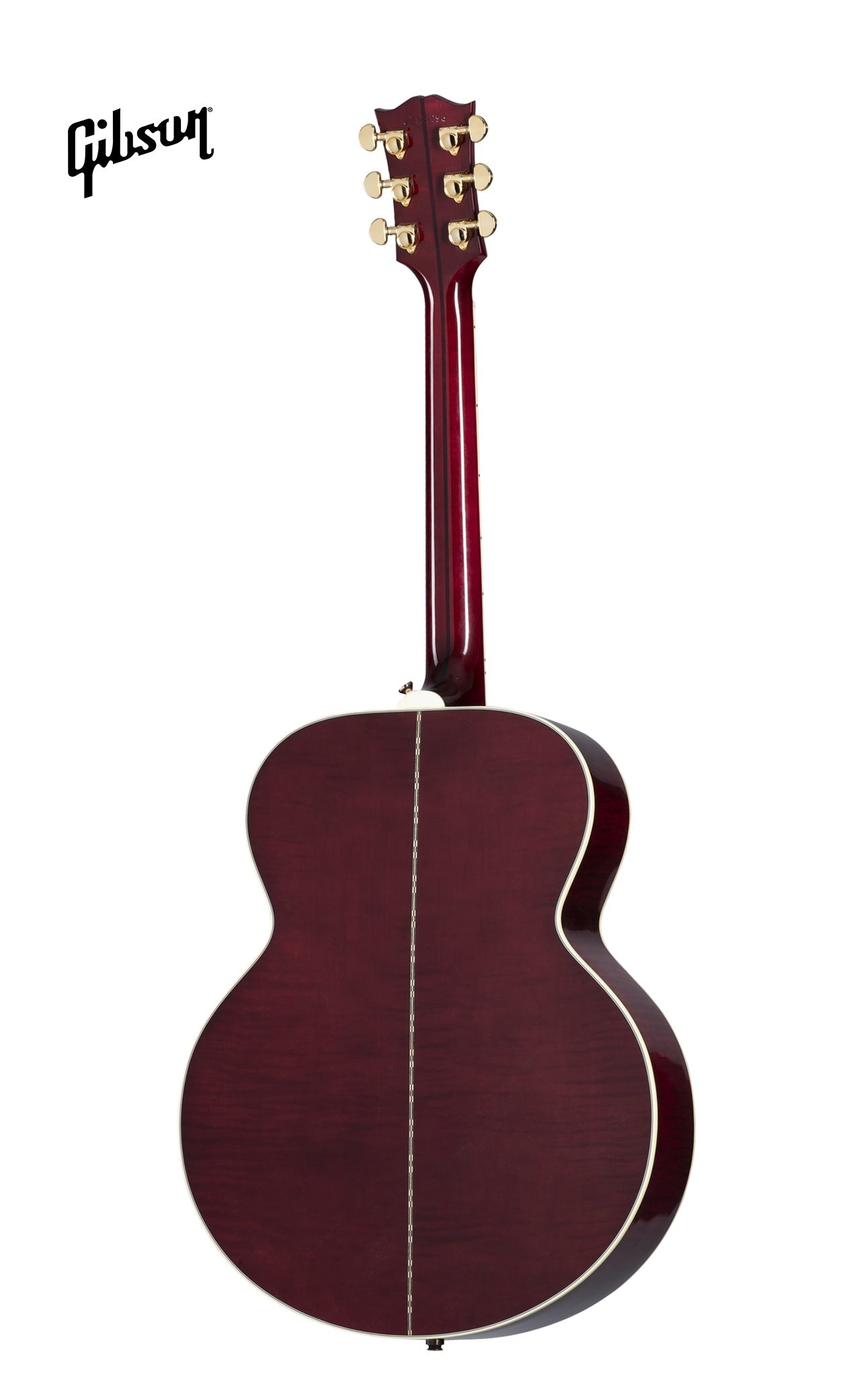 GIBSON SJ-200 STANDARD MAPLE ACOUSTIC-ELECTRIC GUITAR - WINE RED