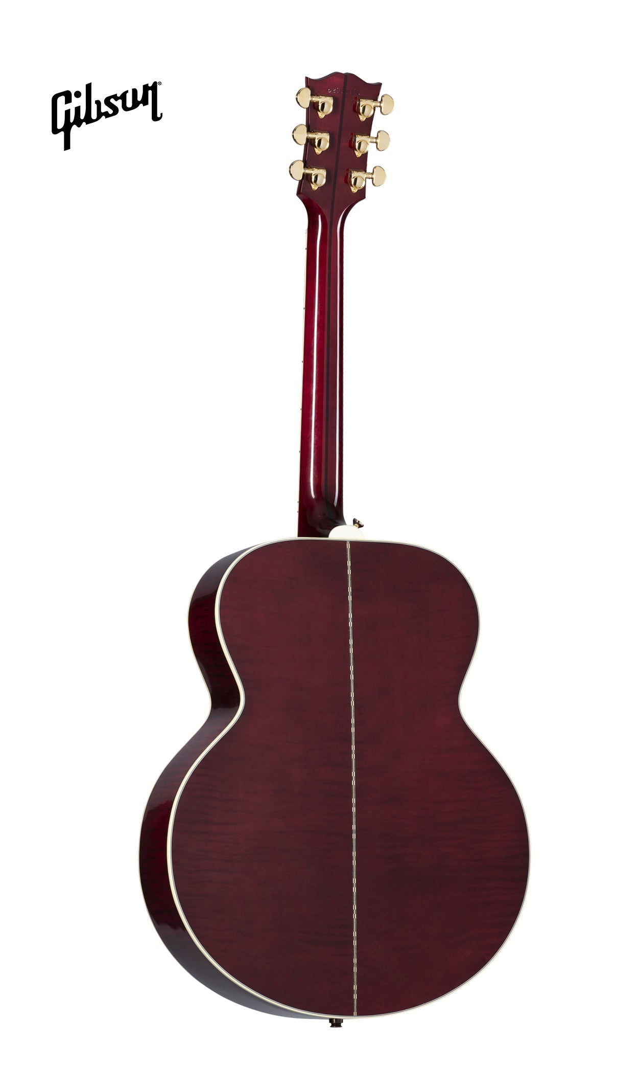 GIBSON SJ-200 STANDARD MAPLE LEFT-HANDED ACOUSTIC-ELECTRIC GUITAR - WINE RED