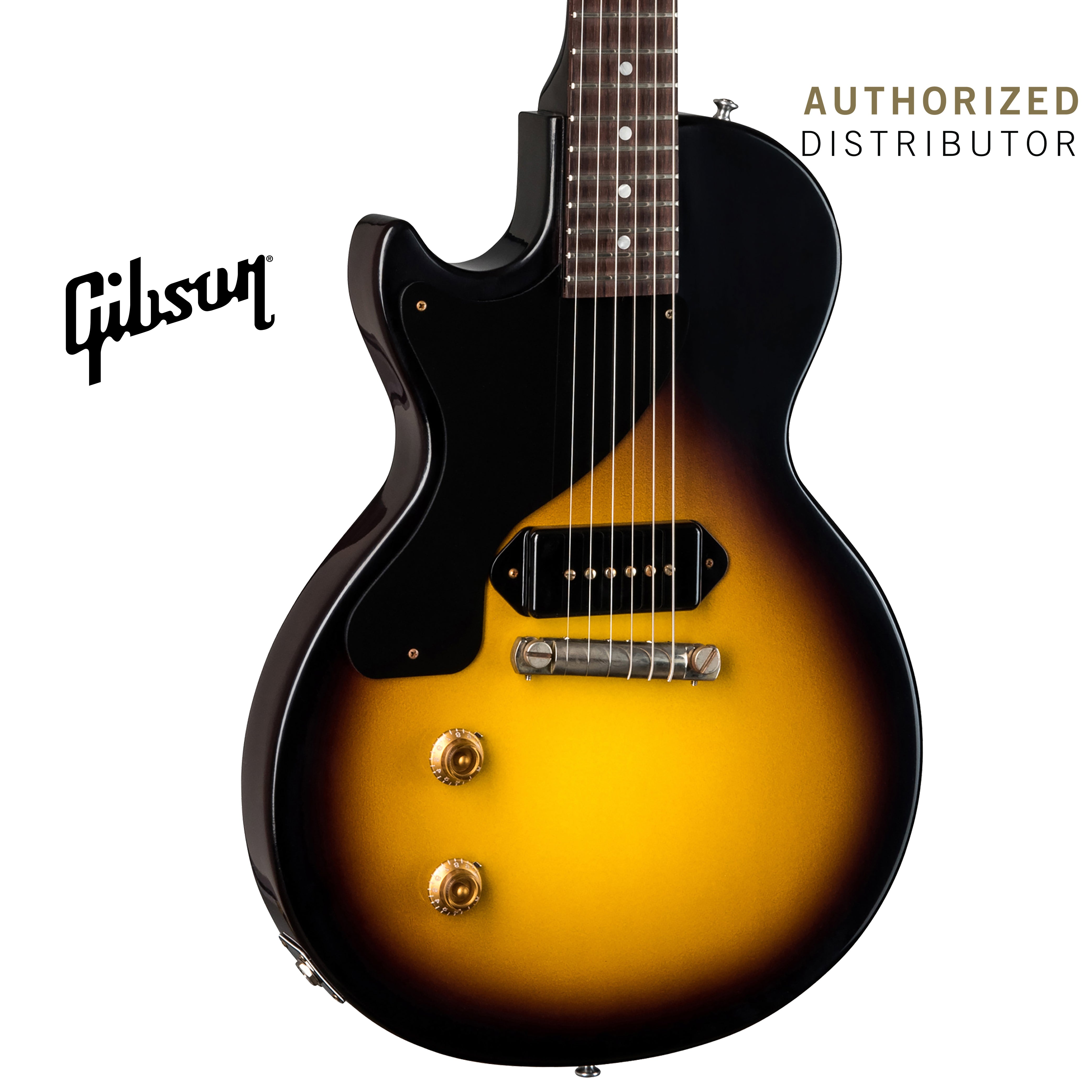 GIBSON 1957 LES PAUL JUNIOR SINGLE CUT REISSUE VOS LEFT-HANDED ELECTRIC GUITAR - VINTAGE SUNBURST