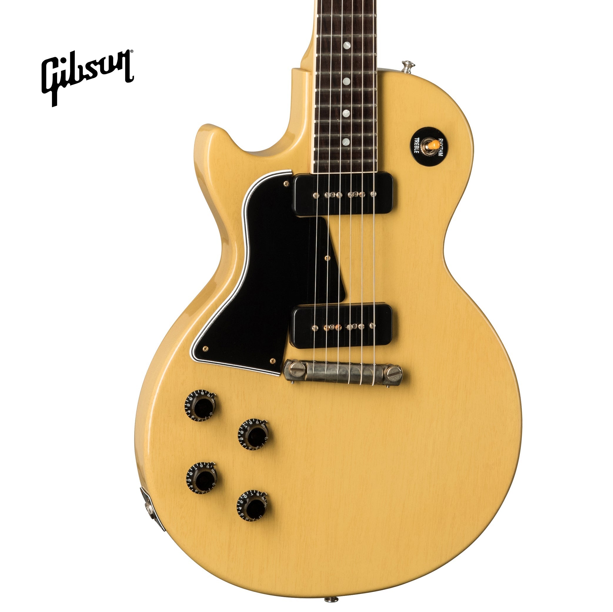 GIBSON 1957 LES PAUL SPECIAL SINGLE CUT REISSUE VOS LEFT-HANDED ELECTRIC GUITAR - TV YELLOW
