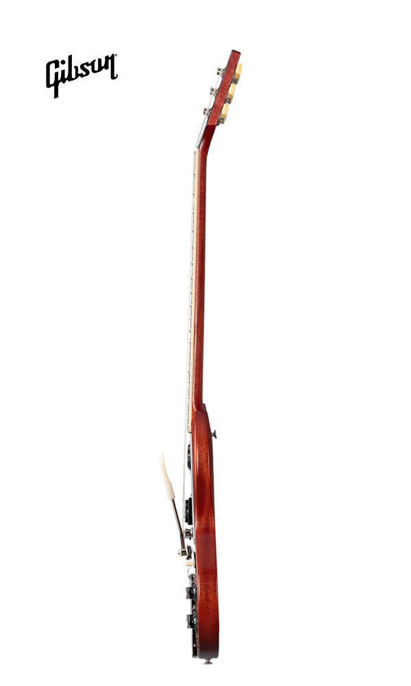 GIBSON SG STANDARD '61 FADED MAESTRO VIBROLA ELECTRIC GUITAR - VINTAGE CHERRY SATIN