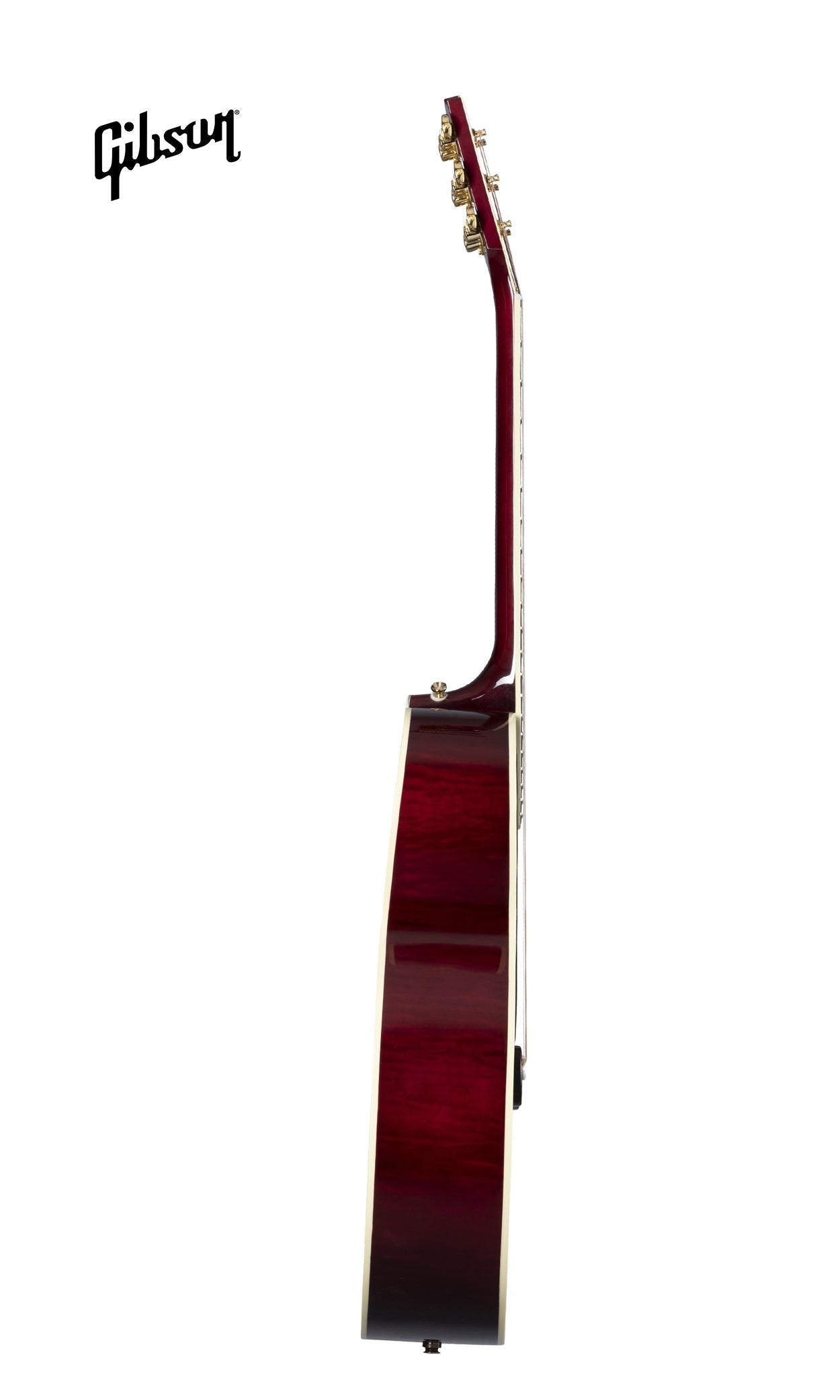GIBSON SJ-200 STANDARD MAPLE LEFT-HANDED ACOUSTIC-ELECTRIC GUITAR - WINE RED