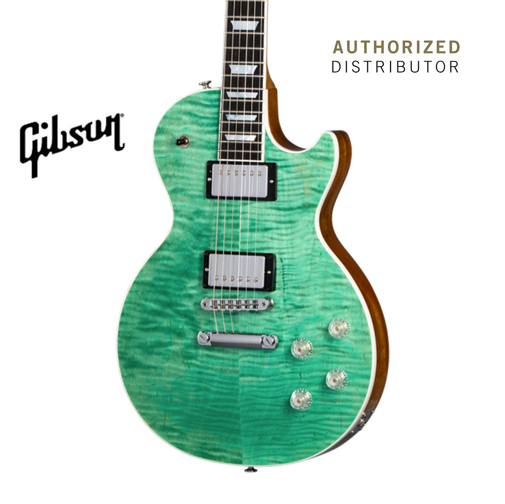 GIBSON LES PAUL MODERN FIGURED ELECTRIC GUITAR -  SEAFOAM GREEN