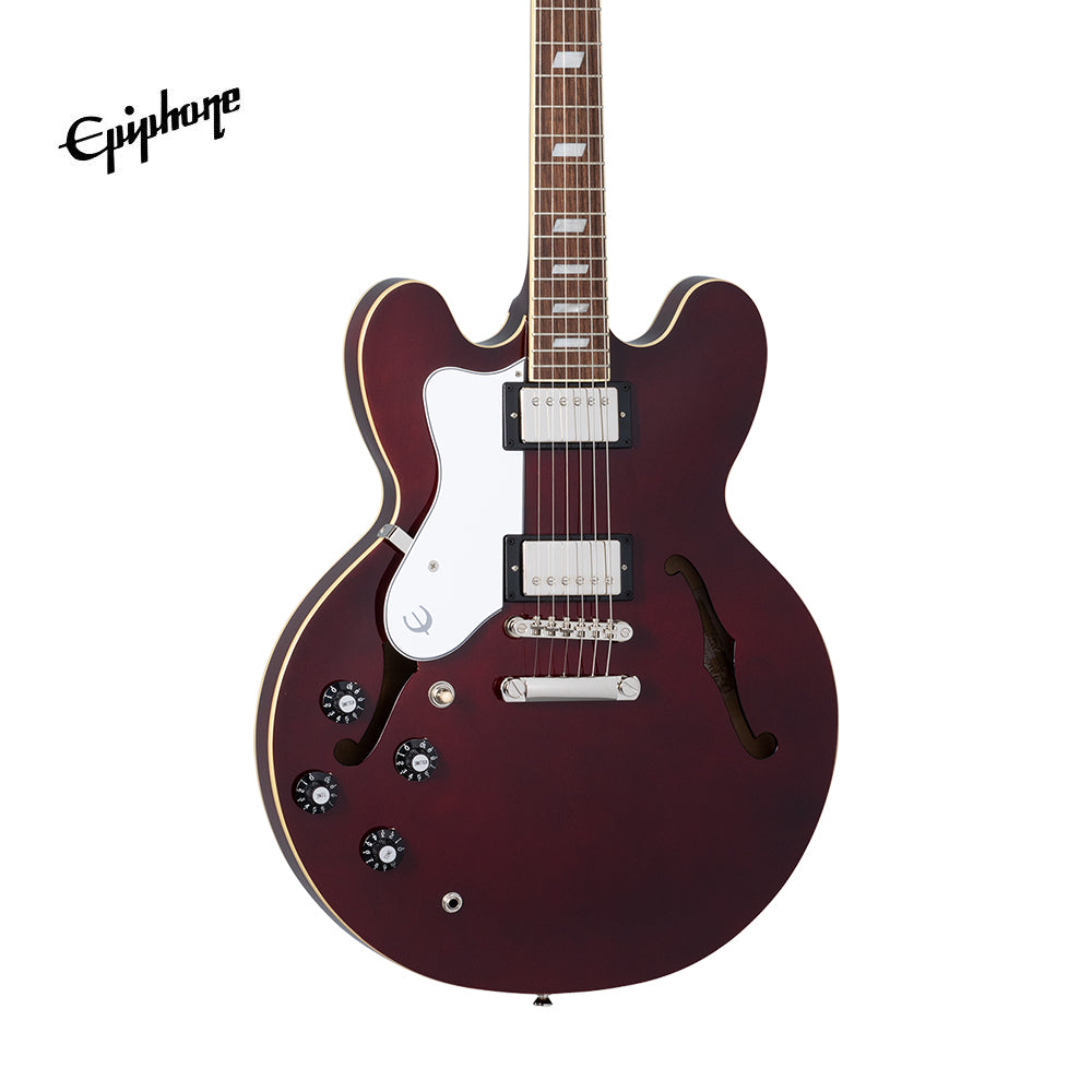 Epiphone Noel Gallagher Riviera Semi-hollow Left-handed Electric Guitar, Case Included - Dark Red Wine