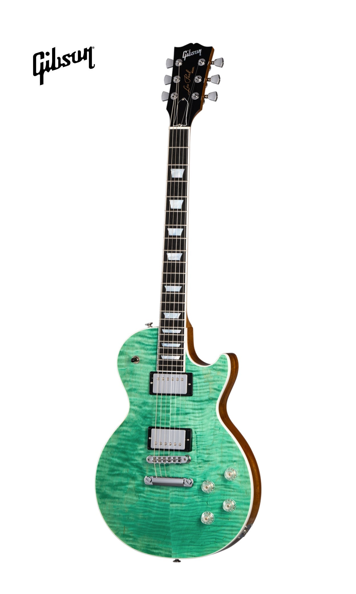GIBSON LES PAUL MODERN FIGURED ELECTRIC GUITAR -  SEAFOAM GREEN