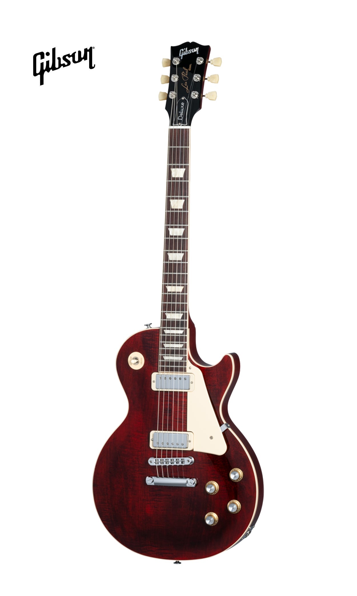 GIBSON LES PAUL DELUXE 70S ELECTRIC GUITAR - WINE RED