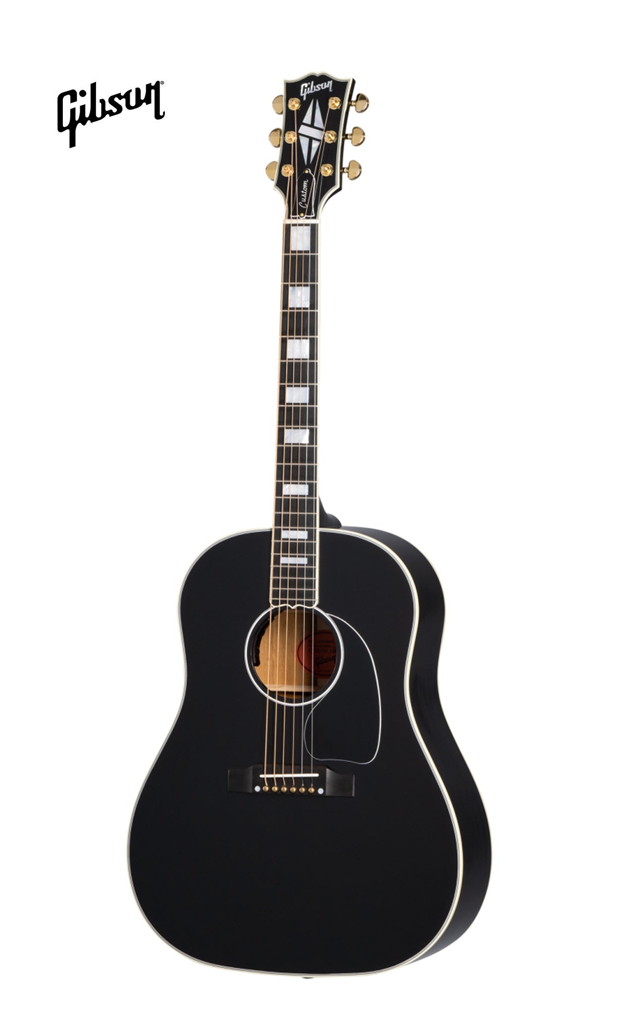 GIBSON J-45 CUSTOM ACOUSTIC-ELECTRIC GUITAR - EBONY (J45)