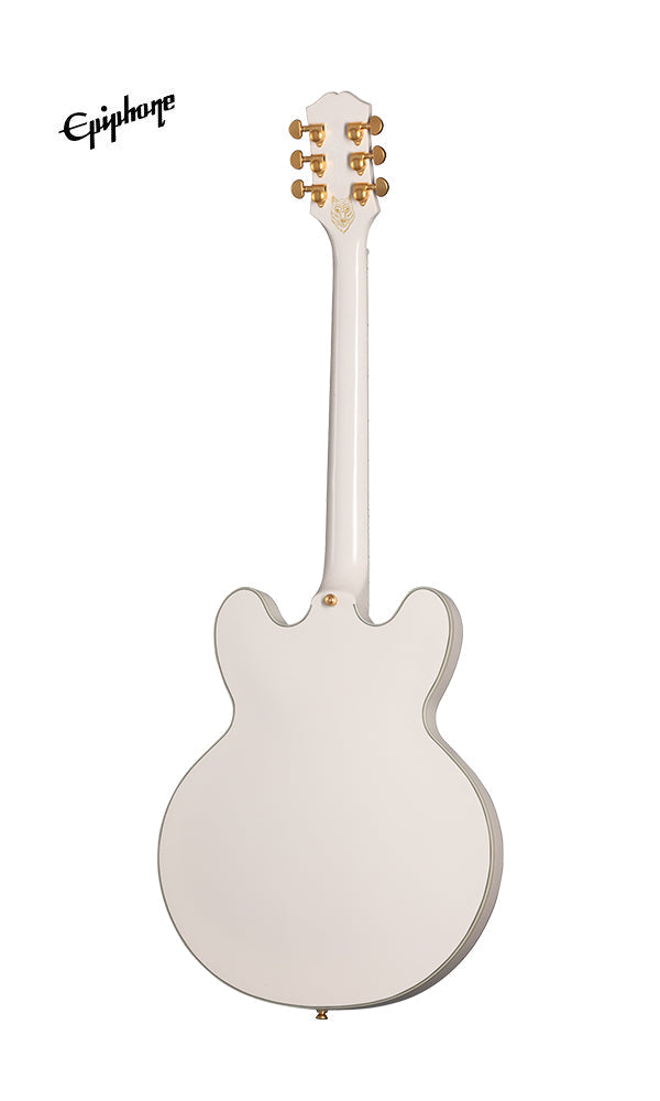 Epiphone Emily Wolfe "White Wolfe" Sheraton Semi-Hollow Electric Guitar, Case Included - Aged Bone White