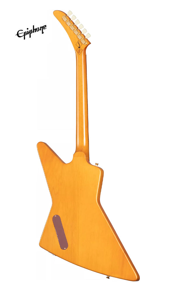 Epiphone Korina Explorer Electric Guitar, Case Included - Aged Natural