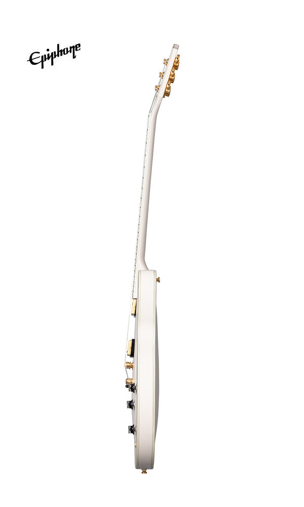 Epiphone Emily Wolfe "White Wolfe" Sheraton Semi-Hollow Electric Guitar, Case Included - Aged Bone White