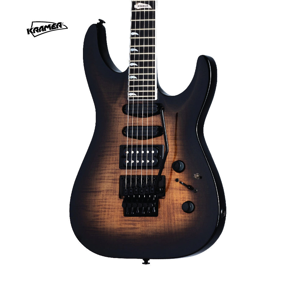 Kramer SM-1 Figured Electric Guitar - Black Denim Perimeter