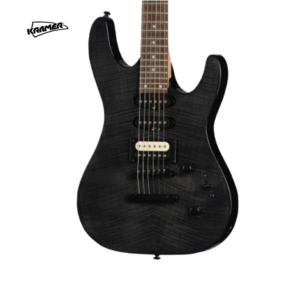 Kramer Striker Figured HSS Electric Guitar - Transparent Black