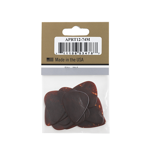GIBSON ACCESSORIES TORTOISE MEDIUM PICKS, 12 PACK (APRT12-74M)