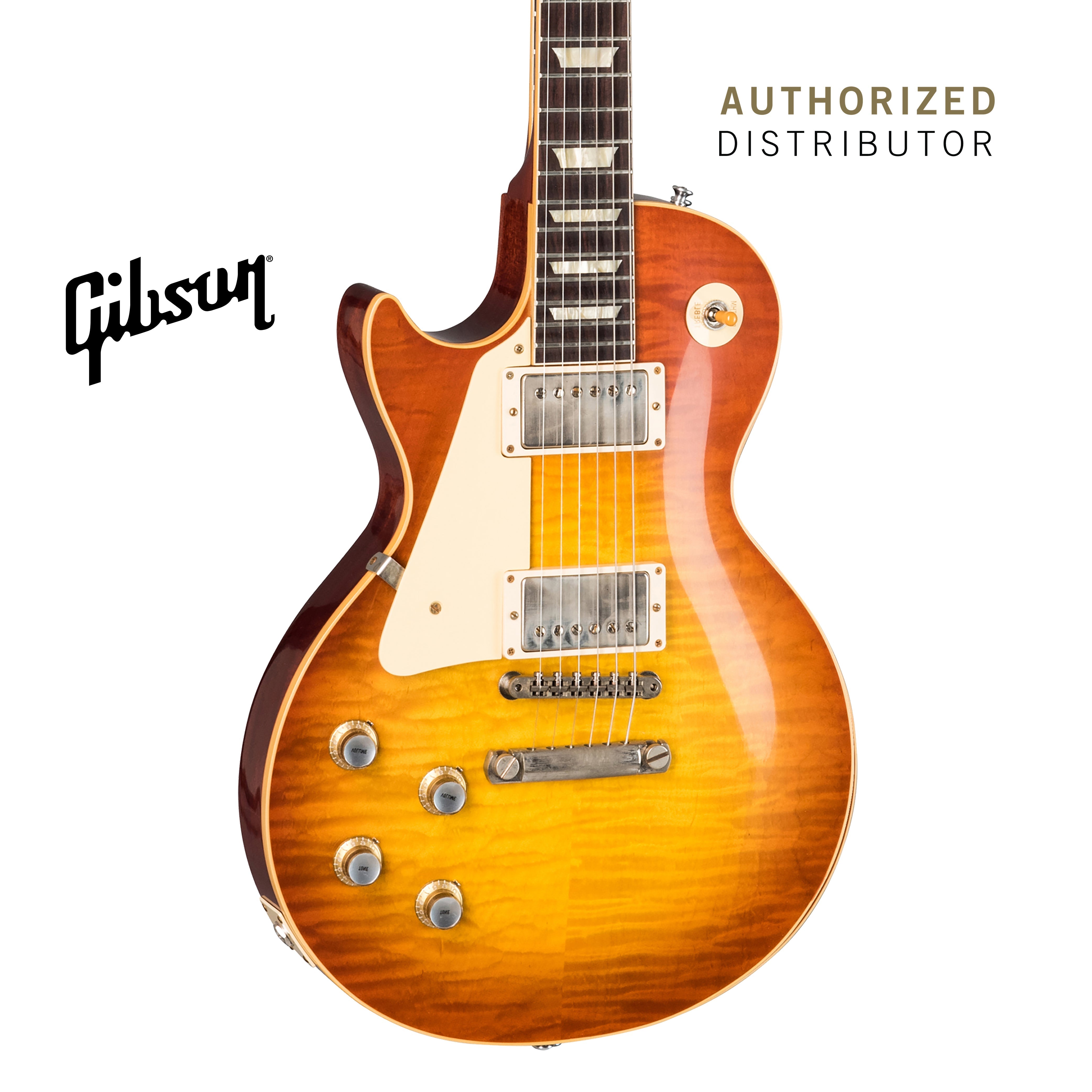 GIBSON 1960 LES PAUL STANDARD REISSUE VOS LEFT-HANDED ELECTRIC GUITAR - TANGERINE BURST