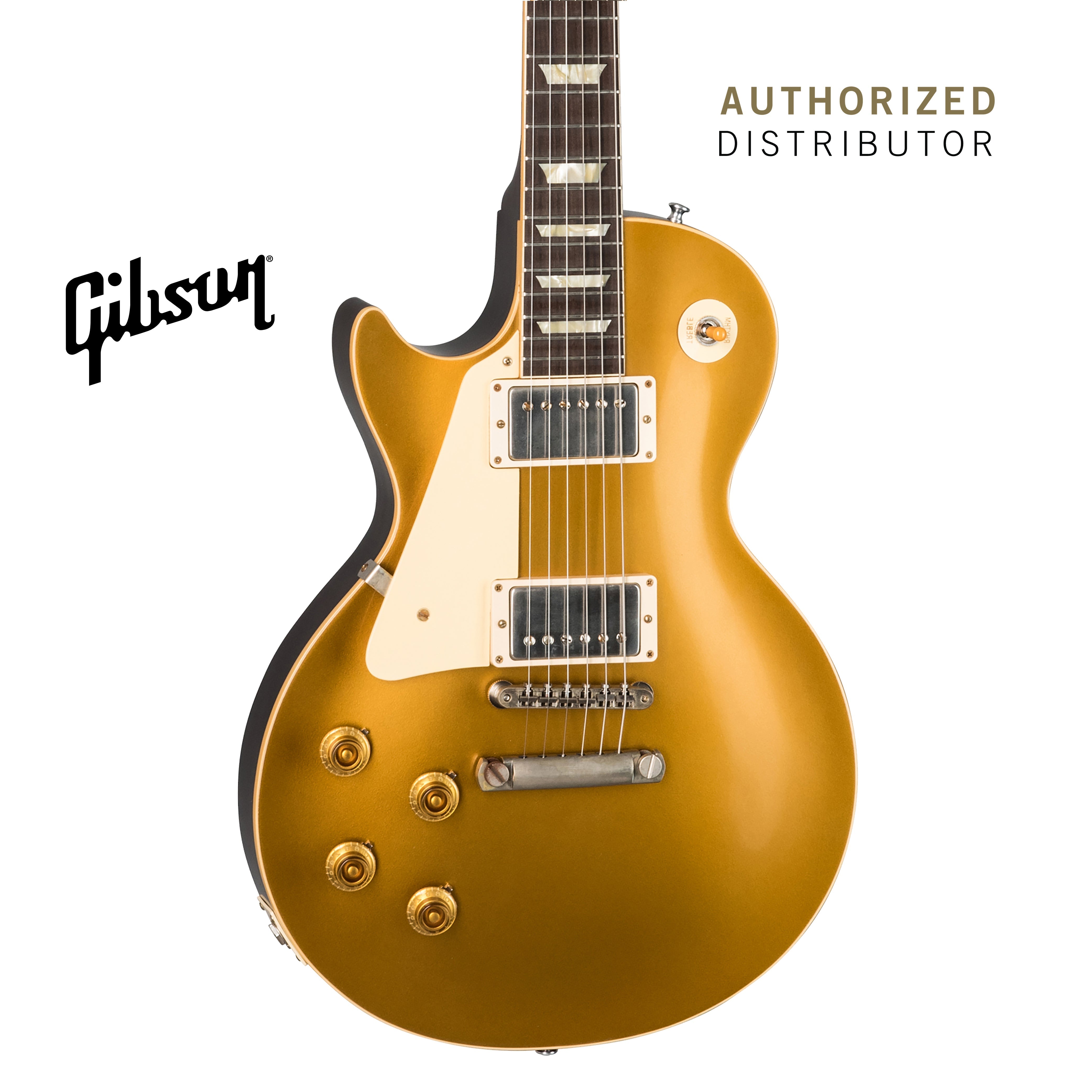 GIBSON 1957 LES PAUL GOLDTOP DARKBACK REISSUE VOS LEFT-HANDED ELECTRIC GUITAR - DOUBLE GOLD