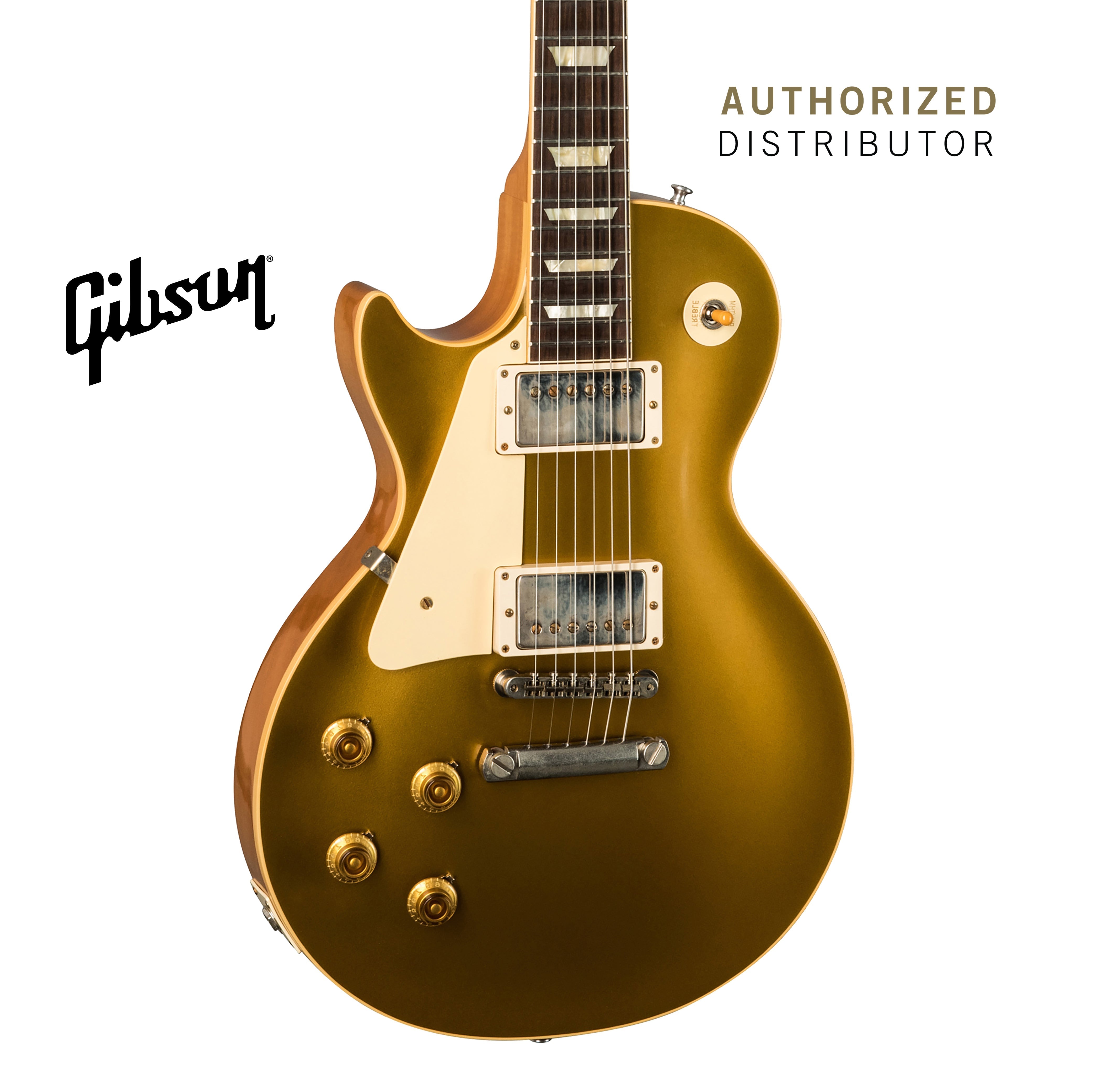 GIBSON 1957 LES PAUL GOLDTOP REISSUE VOS LEFT-HANDED ELECTRIC GUITAR - DOUBLE GOLD