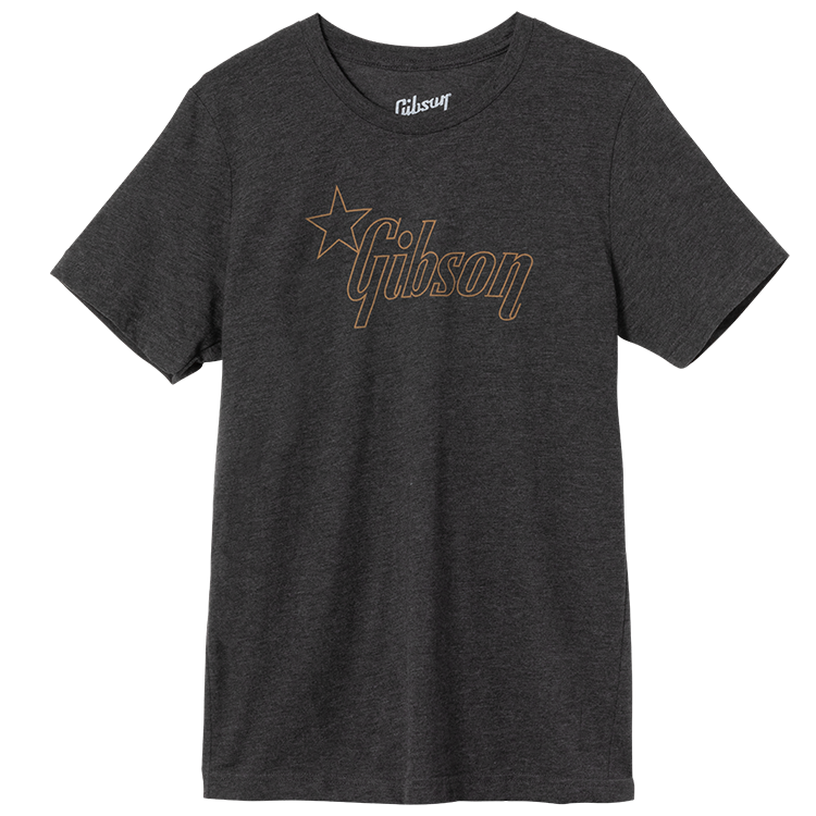 GIBSON ACCESSORIES STAR LOGO T-SHIRT - CHARCOAL (GA-LC-STRG)