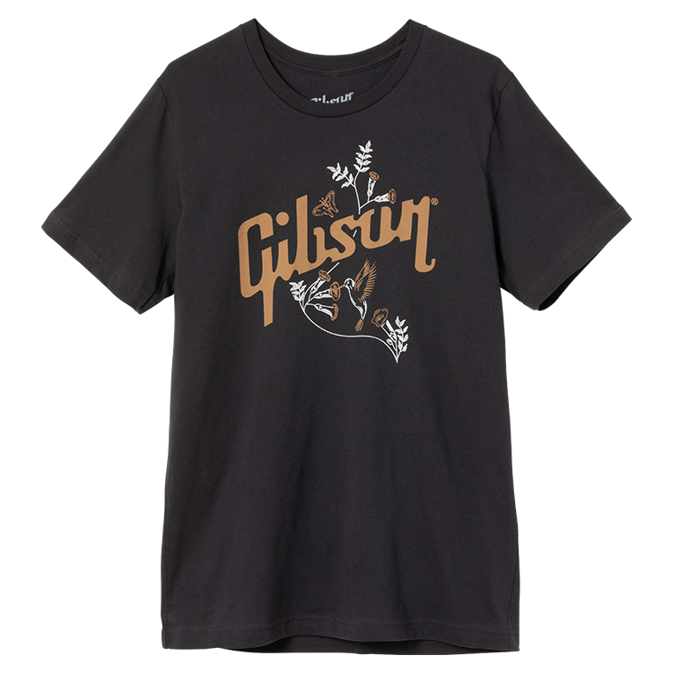 GIBSON ACCESSORIES HUMMINGBIRD T-SHIRT - GRAY (GA-SC-HBBS)