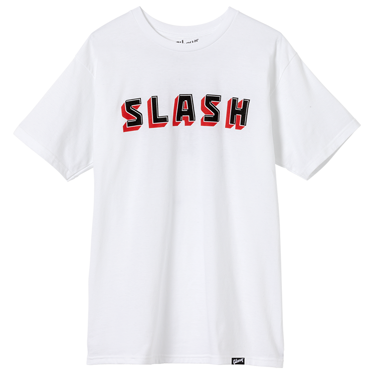 GIBSON ACCESSORIES SLASH T-SHIRT - WHITE (GA-SLSH-BLOCK-WHT)