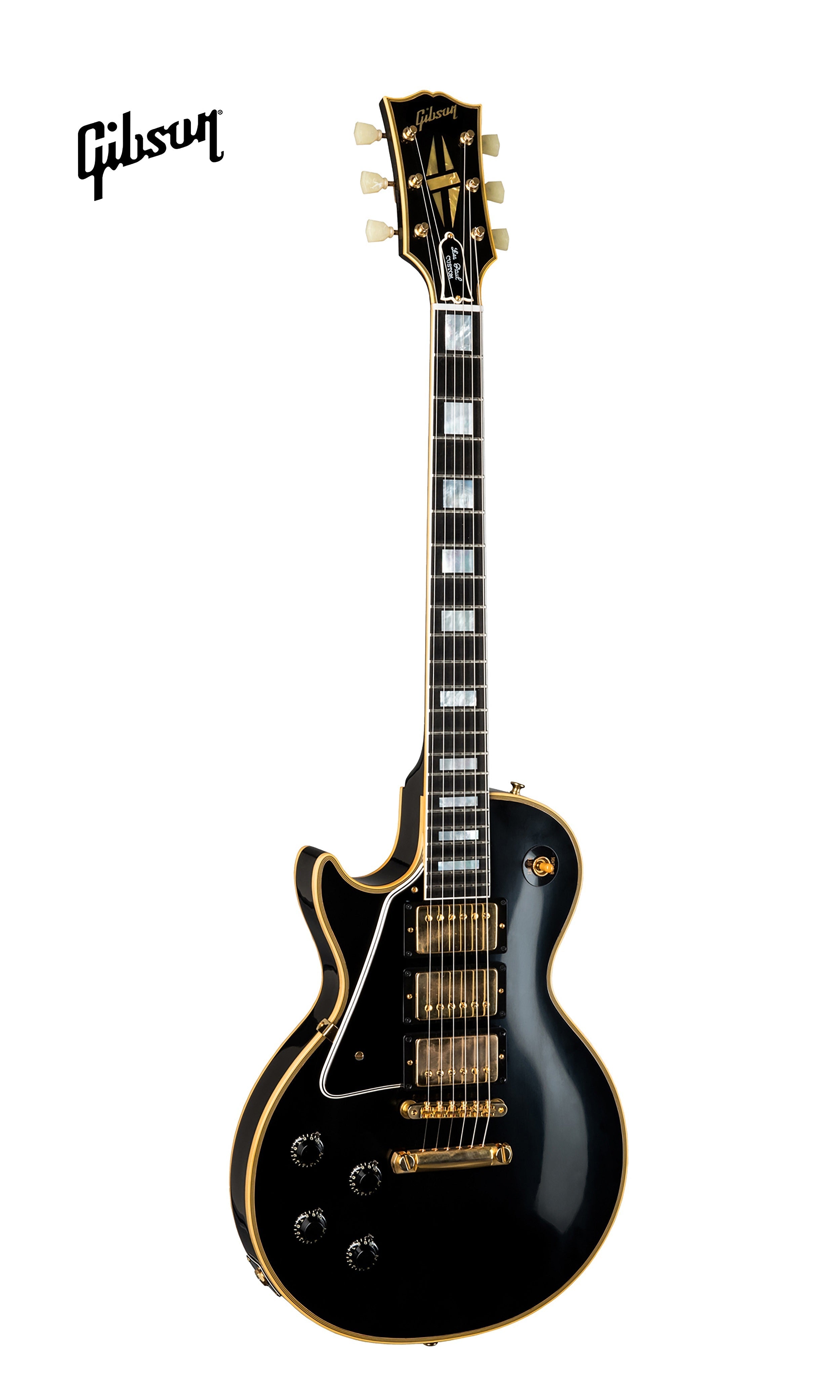 GIBSON 1957 LES PAUL CUSTOM REISSUE 3-PICKUP VOS LEFT-HANDED ELECTRIC GUITAR - EBONY