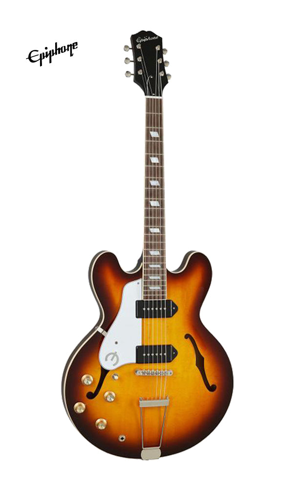 Epiphone USA Casino Left-Handed Hollowbody Electric Guitar, Case Included - Vintage Burst [Made in USA]