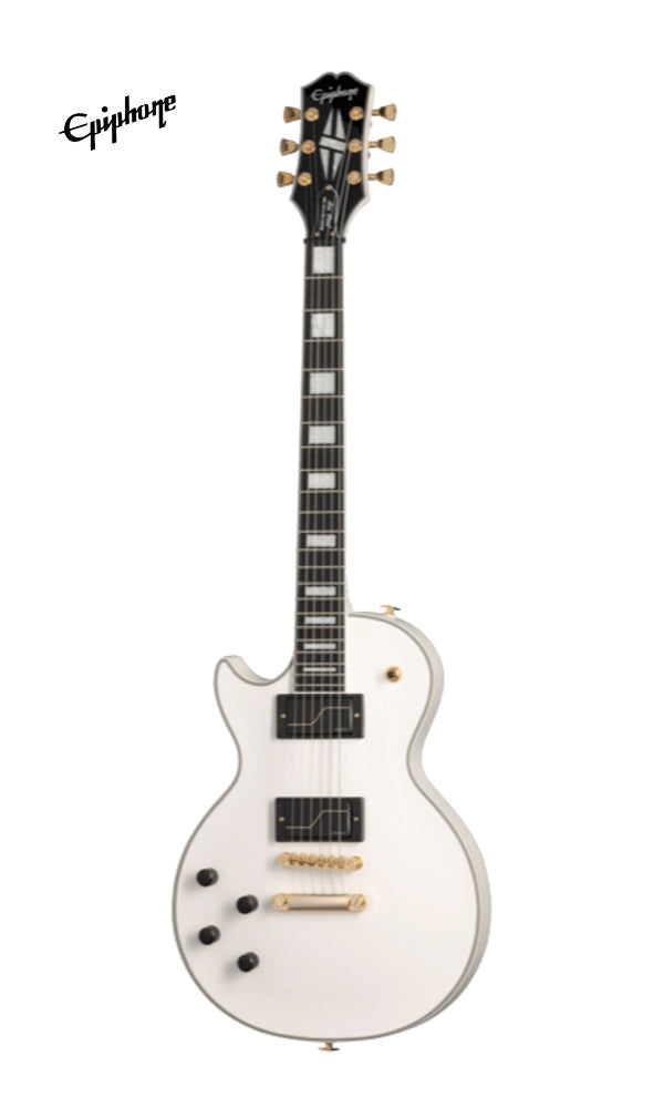 Epiphone Matt Heafy Les Paul Custom Origins Left-Handed Electric Guitar, Case Included - Bone White