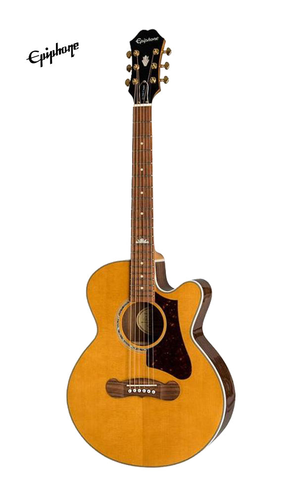 Epiphone J-200 EC Studio Parlor Acoustic-Electric Guitar - Vintage Natural