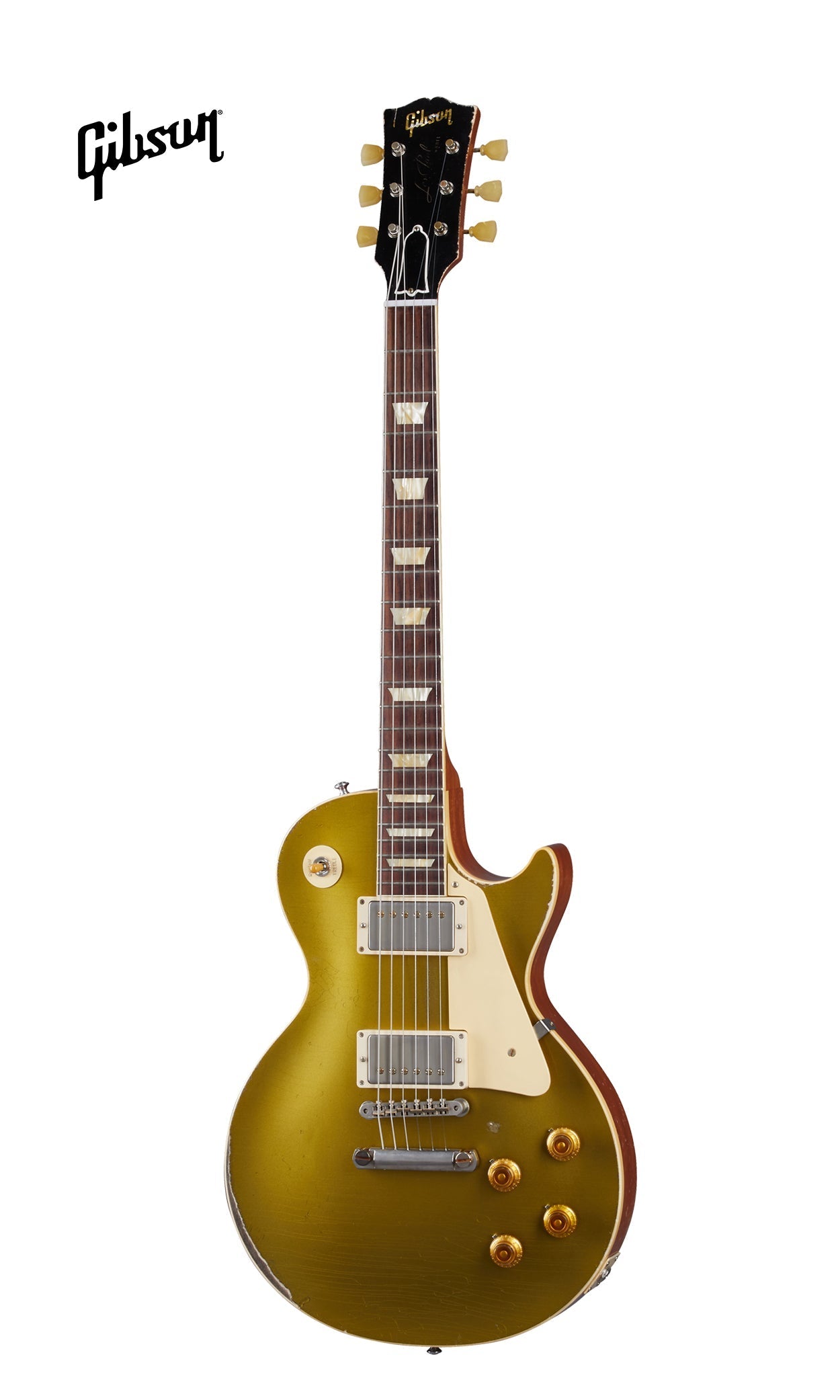 GIBSON 1957 LES PAUL GOLDTOP REISSUE ULTRA HEAVY AGED ELECTRIC GUITAR - DOUBLE GOLD