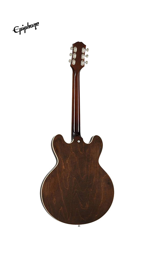 Epiphone USA Casino Left-Handed Hollowbody Electric Guitar, Case Included - Vintage Burst [Made in USA]