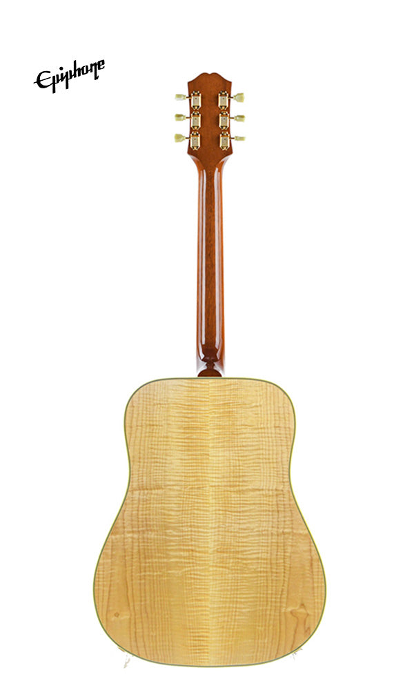 Epiphone USA Frontier Left-Handed Acoustic-Electric Guitar, Case Included - Antique Natural [Made in USA]