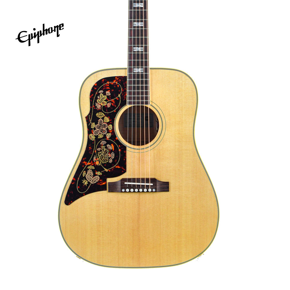 Epiphone USA Frontier Left-Handed Acoustic-Electric Guitar, Case Included - Antique Natural [Made in USA]