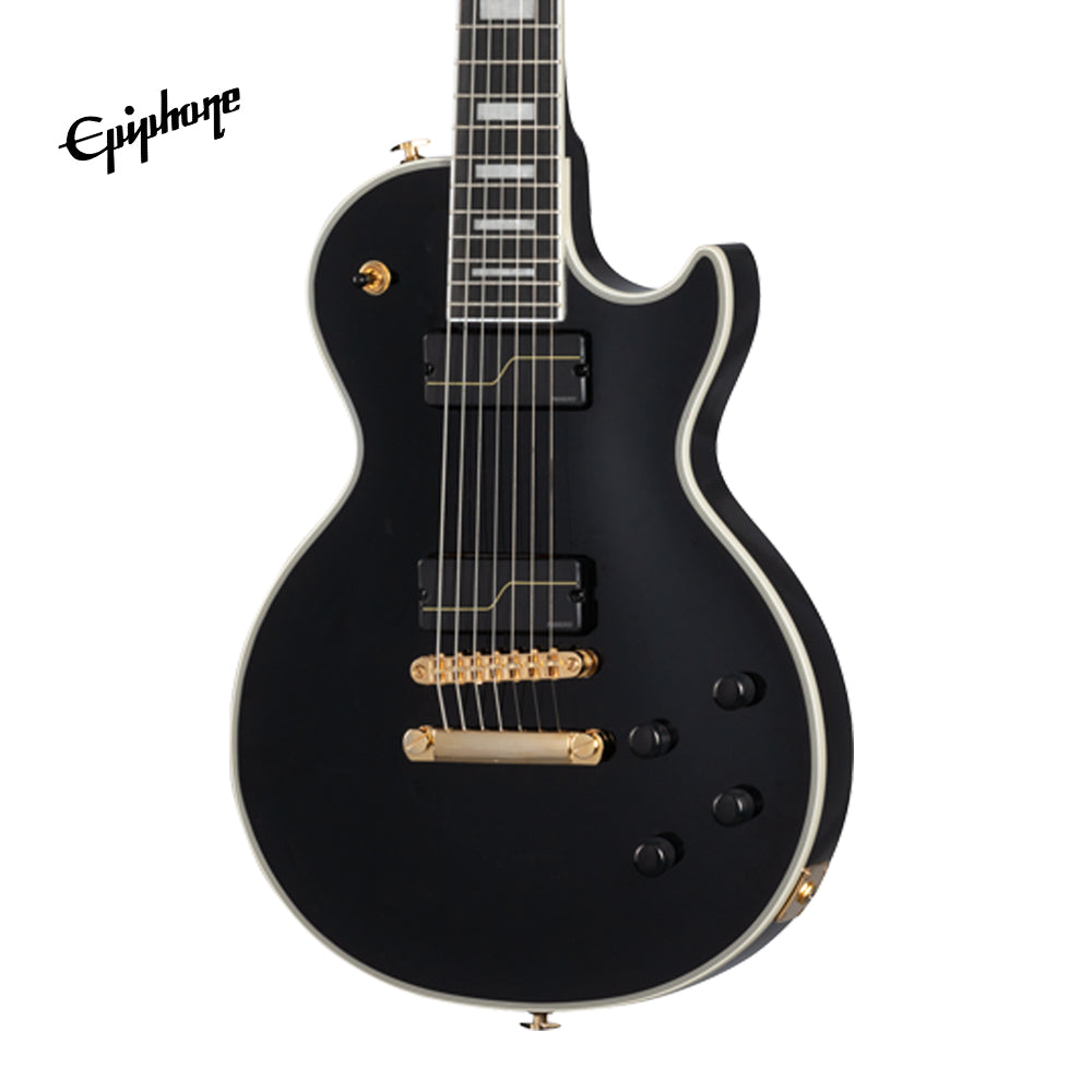 Epiphone Matt Heafy Les Paul Custom Origins 7-String Electric Guitar, Case Included - Ebony