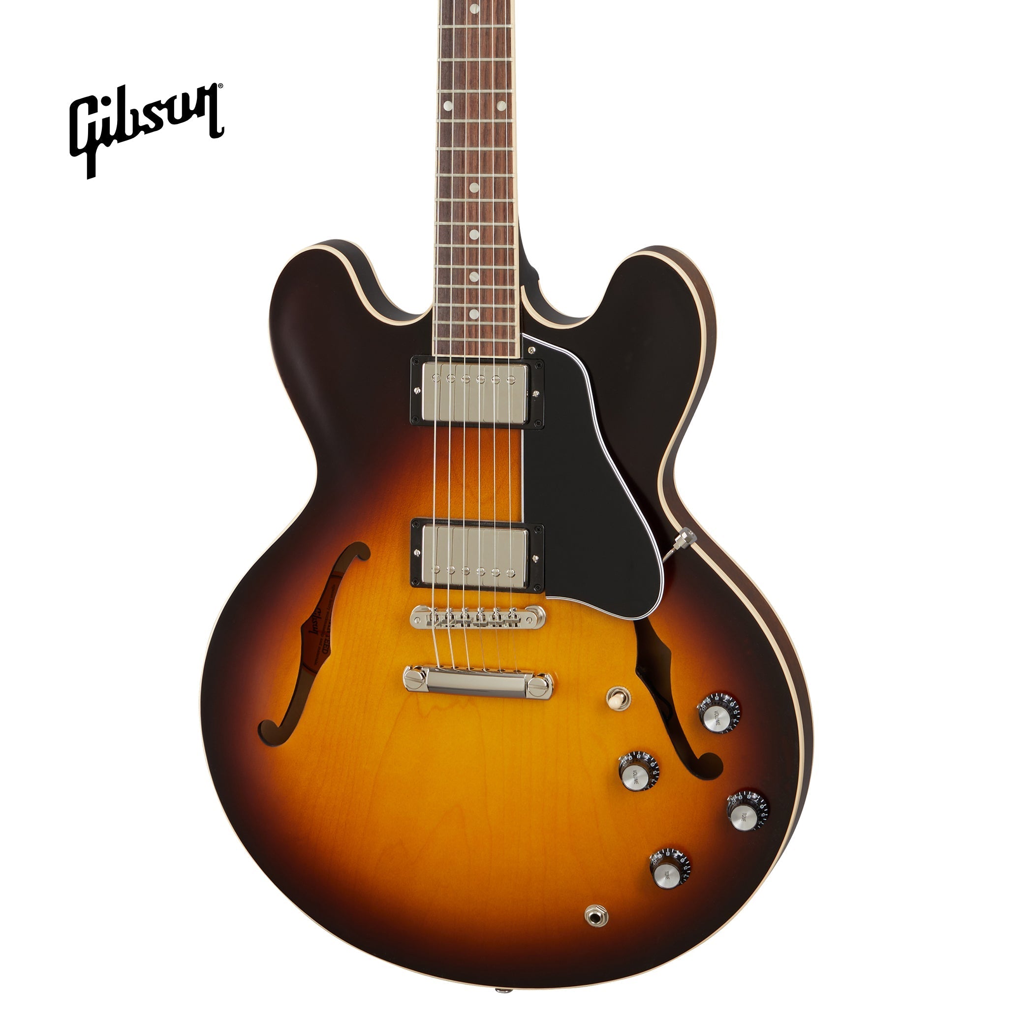GIBSON ES-335 SATIN SEMI-HOLLOWBODY ELECTRIC GUITAR - SATIN VINTAGE BURST