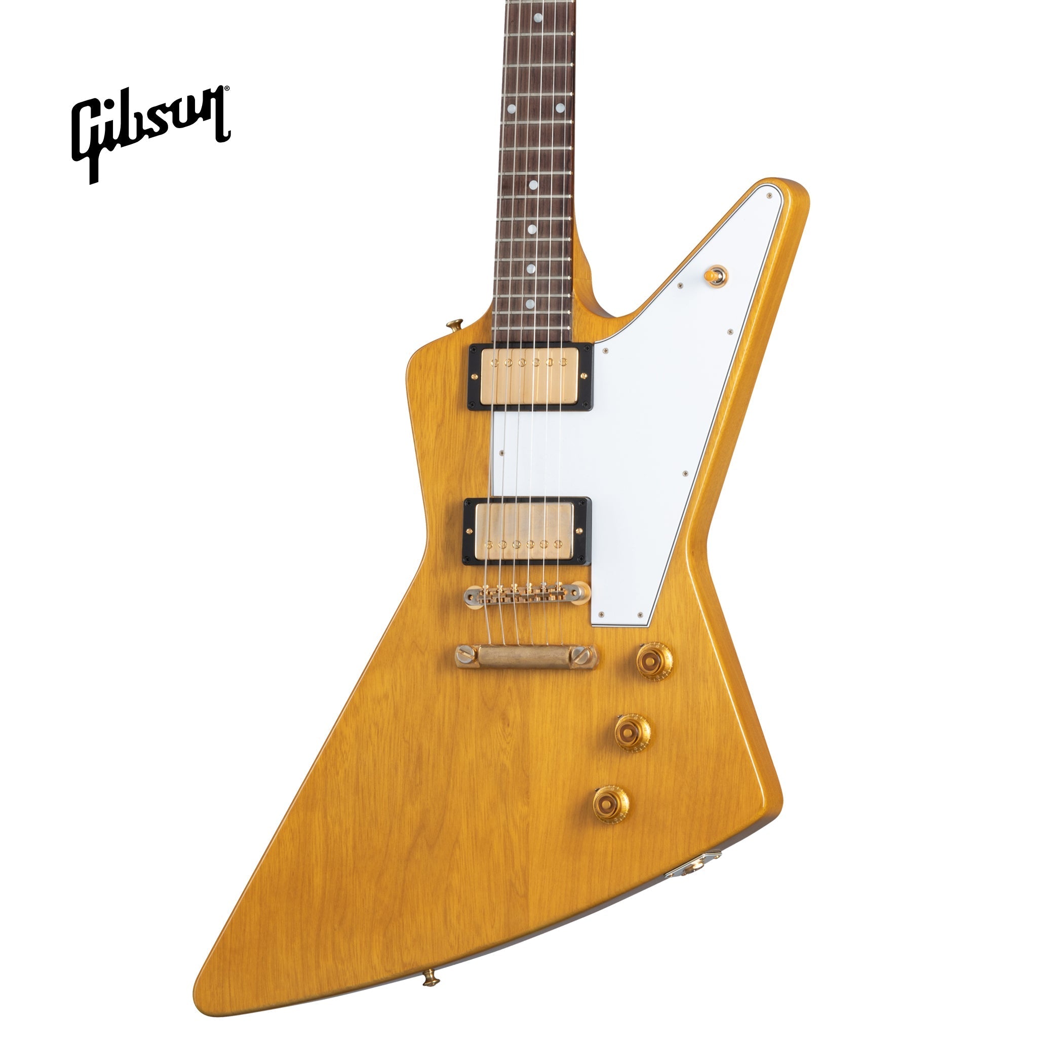 GIBSON 1958 KORINA EXPLORER ELECTRIC GUITAR WITH WHITE PICKGUARD - NATURAL