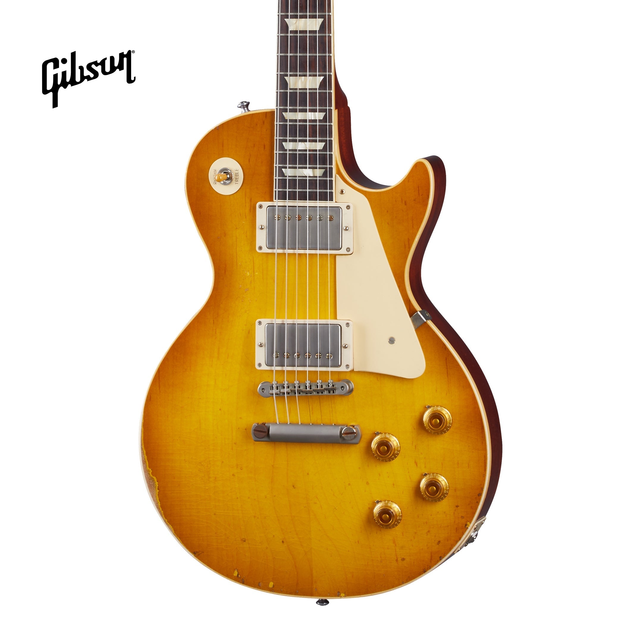 GIBSON 1958 LES PAUL STANDARD REISSUE HEAVY AGED ELECTRIC GUITAR - LEMON BURST