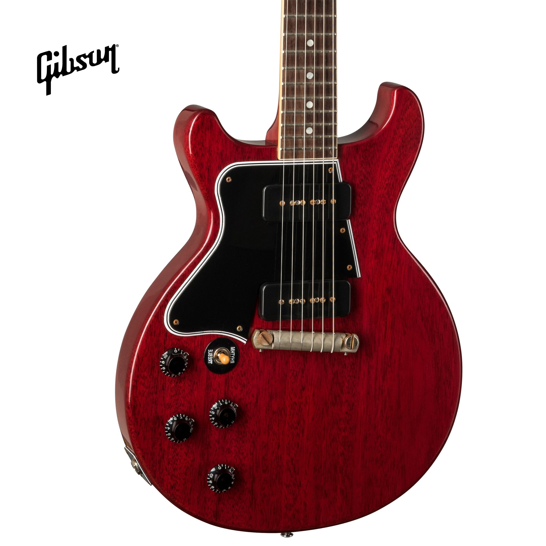 GIBSON 1960 LES PAUL SPECIAL DOUBLE CUT REISSUE VOS LEFT-HANDED ELECTRIC GUITAR - CHERRY RED