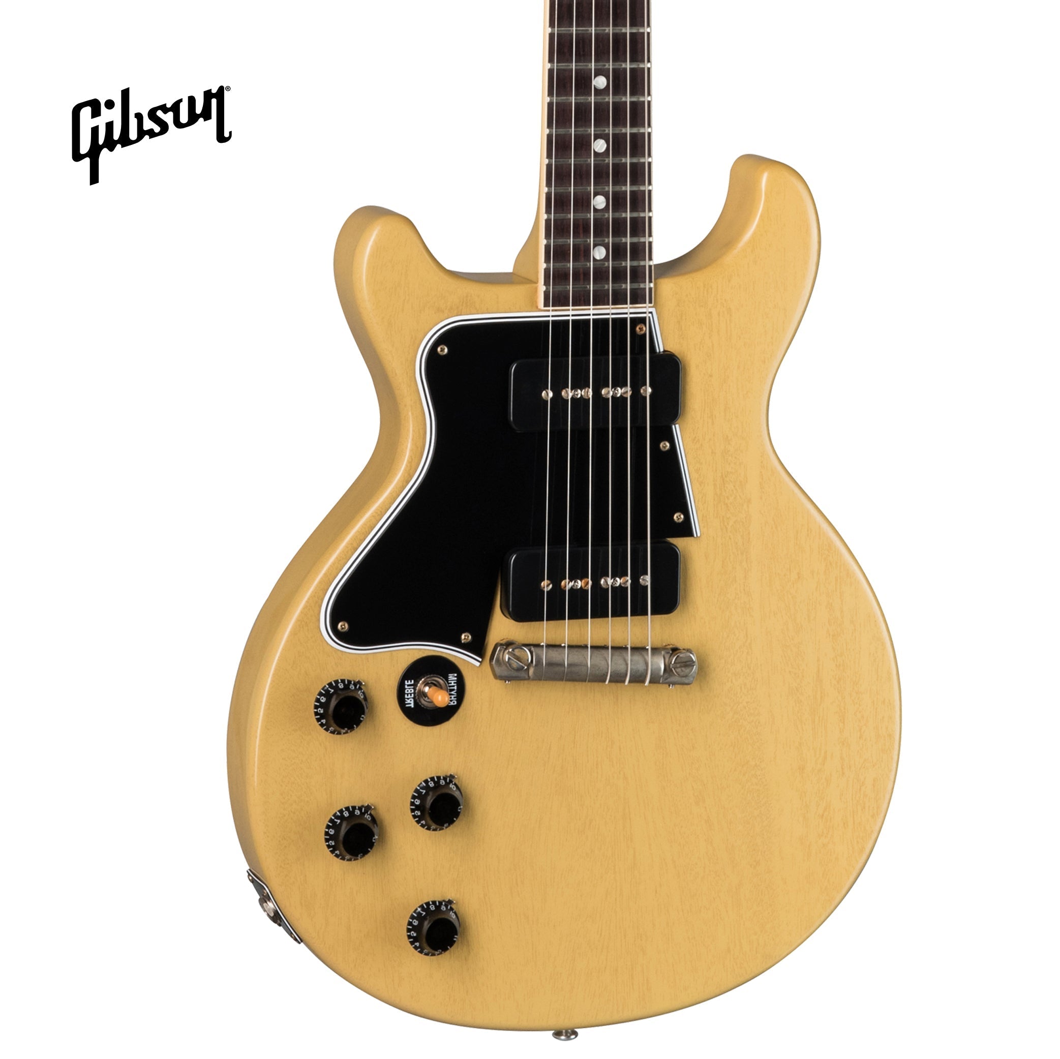 GIBSON 1960 LES PAUL SPECIAL DOUBLE CUT REISSUE VOS LEFT-HANDED ELECTRIC GUITAR - TV YELLOW