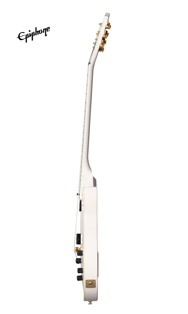 Epiphone Matt Heafy Les Paul Custom Origins 7-String Left-Handed Electric Guitar, Case Included - Bone White